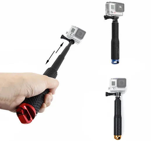 Il bastone selfie estensibile monopiede è adatto per Gopro Hero 7/6 5/4/3/2-blu