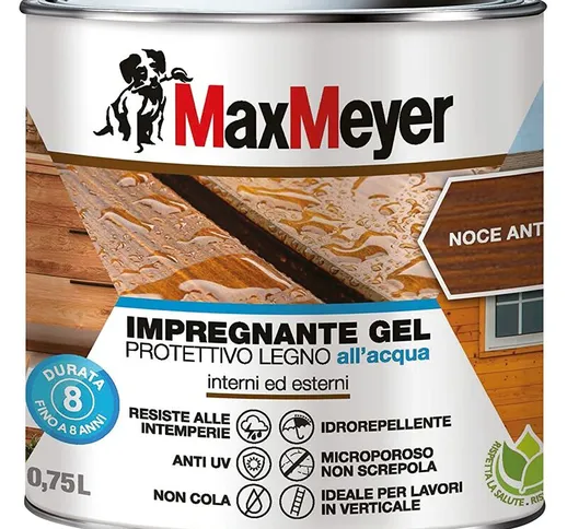 Impregnante gel acqua noce antico 0,75 l - Maxmeyer