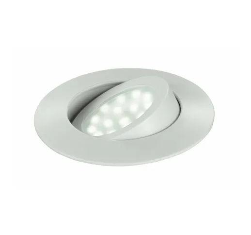 Shop-day - Faretto a incasso led tondo orientabile di colore bianco 5 watt 3000 kelvin