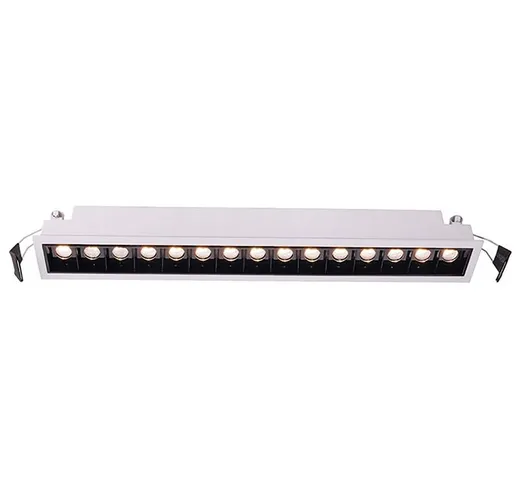 Incasso rettangolare led 30w dimmable faretto spot 45 gradi RA>90 driver DALI Luce Bianco...