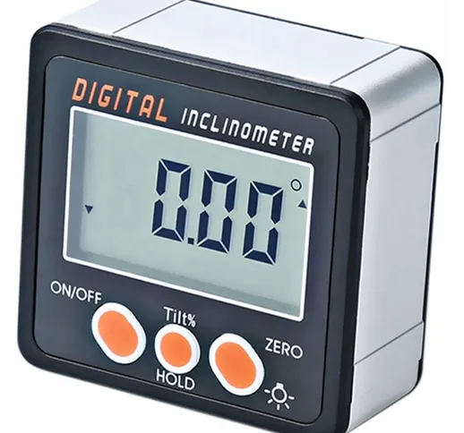 Inclinometro digitale 0-360 ° IP54 Display digitale elettronico impermeabile Righello ango...