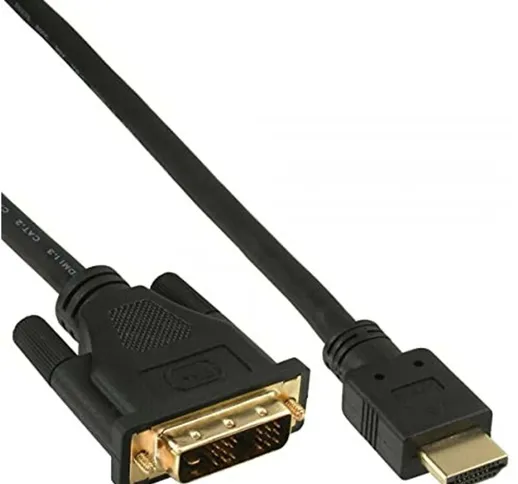 17663 cavo e adattatore video 3 m HDMI DVI-D Nero - Inline