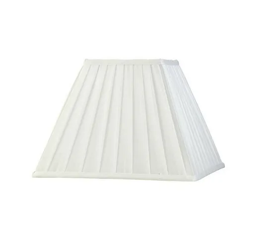 Inspired Diyas - Leela - Paralume quadrato in tessuto plissettato bianco 150, 300 mm x 225...