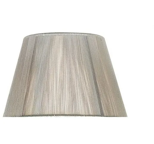 Inspired Mantra - Silk String - Paralume in corda grigio argento 190, 300 mm x 195 mm