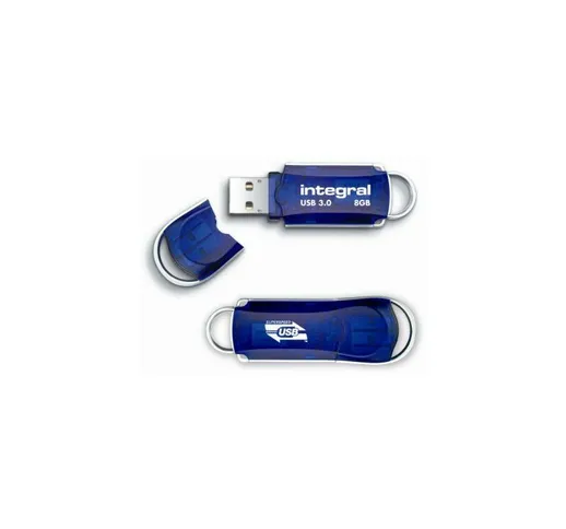 COURIER 3.0 unità flash USB 8 GB USB tipo A 3.2 Gen 1 (3.1 Gen 1) Blu, Argento - 