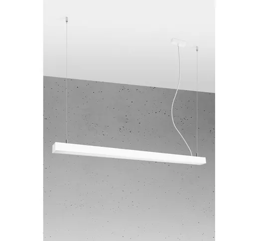 Sollux Lighting - Integrierte led 115cm Linear Straight Bar Pendelleuchte Weiß 4000K Lampa...