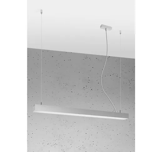 Sollux Lighting - Integrierte led 115cm Linear Straight Bar Pendelleuchte Grau 4000K Lampa...