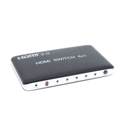 Interruttore HDMI 4x1 YK-0401v2 con soporte un 4k x 2k e telecomando. - Yatek