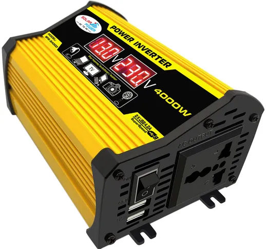 Inverter a onda sinusoidale modificata da 300 W con potenza effettiva gialla da 110 V