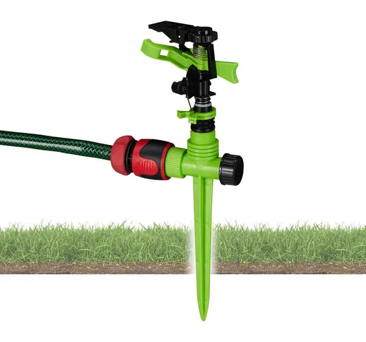 Relaxdays - Irrigatore a Impulso da Giardino Circolare Irrigazione Grandi Superfici fino a...