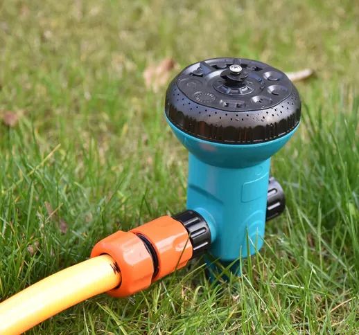 Irrigatore da giardino, irrigatore per prato Irrigatore girevole a 360 ° per irrigazione d...