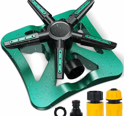 Irrigatore da giardino - Irrigazione automatica per irrigazione a 360 gradi con 5 bracci o...