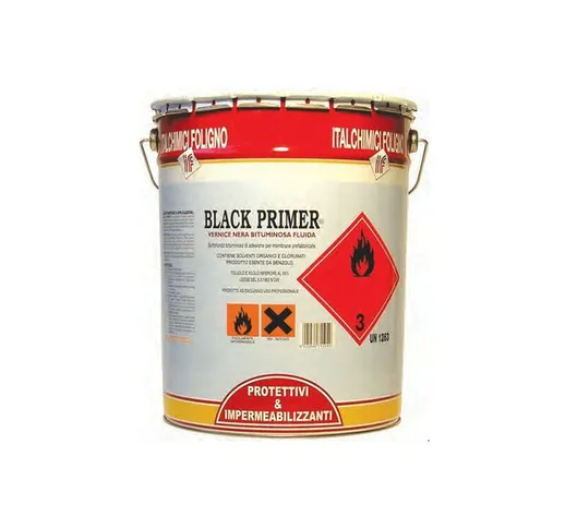 Black primer vernice nera bituminosa fluida | 18 Kg (solo per pedane interne) - Italchimic...