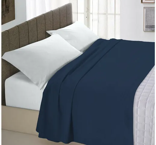 Italian Bed Linen - Max Color Lenzuolo Sopra Tinta Unita, 100% Cotone, a Una Piazza e Mezz...