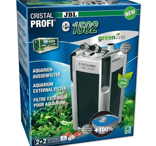 Cristal Profi E1502 Green Line - Filtro Esterno per Acquari Fino a 700 Litri - 