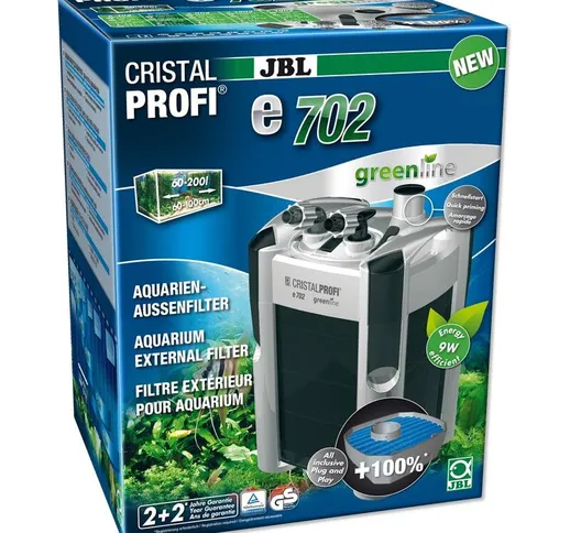 Cristal Profi E702 Green Line - Filtro Esterno per Acquari Fino a 200 Litri - 