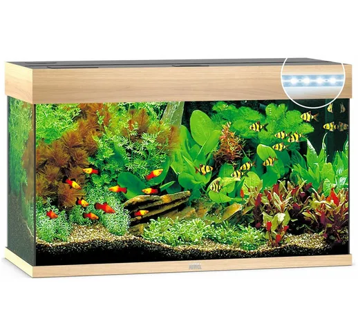 Rio 125 Led Acquario In Vetro Completo 81x36x50cm Light Wood - 