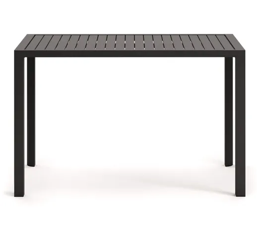 Tavolo da esterno alto Culip in alluminio finitura grigia 150 x 77 cm - Grigio - Kave Home