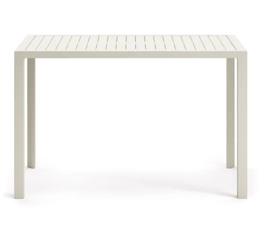 Tavolo da esterno alto Culip in alluminio finitura bianca 150 x 77 cm - Bianco - Kave Home