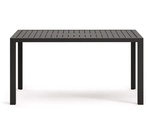 Tavolo da esterno Culip in alluminio finitura grigia 150 x 77 cm - Grigio - Kave Home