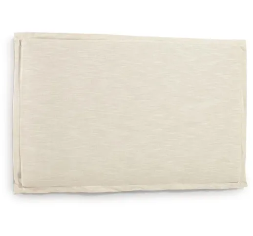 Testiera sfoderabile Tanit in lino bianco per letto da 180 cm - Bianco - Kave Home