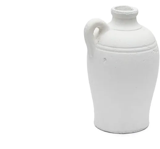 Kave Home - Vaso Palafrugell in terracotta bianco 30 cm - Bianco