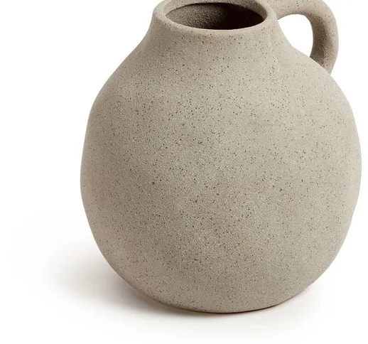 Kave Home - Vaso Yandi in ceramica finitura beige 15 cm - Beige