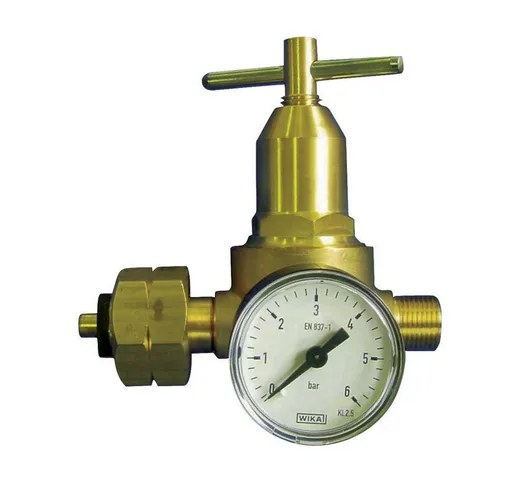 Regolatore di pressione propano con manometro 0,5-6bar 18 kg / hW 21,8x1 / 14 pollici LH 