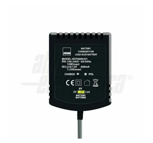 Elettronica Dea - KCP0600/U1 CARICABATTERIE PER BATTERIE AL PIOMBO 2-6-12V 600mA CON PINZE...