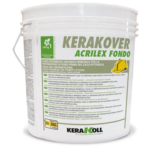 Kerakoll fondo intermedio organico minerale KERAKOVER ECO ACRILEX FONDO 14 lt - bianco