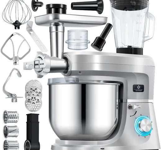 ® Robot da cucina universale 3 in 1 K-KM 3000 con tritacarne Impastatrice multifunzionale...