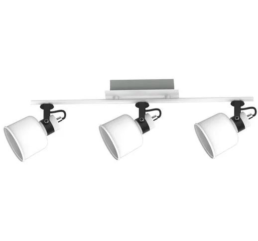 Keter Lighting - 1213 Pako Faretto da Soffitto Bar Bianco, 50 cm, 3x E14