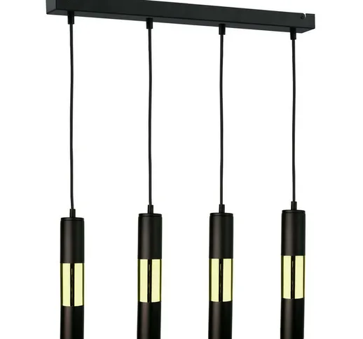 1255 Plafoniera Magnum Bar Sospensione Nera, Oro, 60cm, 4x GU10 - Keter Lighting