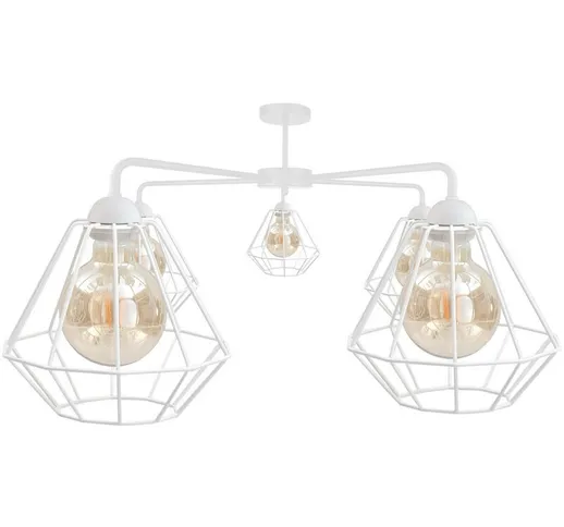 1415 Foskal semi-incasso bianco chiaro, 70 cm, 5x E27 - Keter Lighting