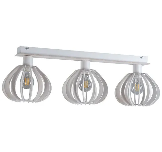 803 Nicoleta Faretto da Soffitto Bar Bianco, 62cm, 3x E27 - Keter Lighting