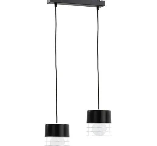 852 Mao Bar Lampada da soffitto a sospensione nera, 50 cm, 2x E27 - Keter Lighting