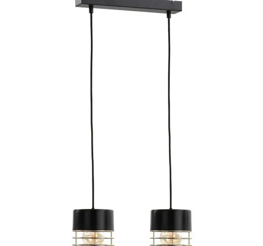 860 Plafoniera a sospensione Royal Bar nera, 50 cm, 2x E27 - Keter Lighting