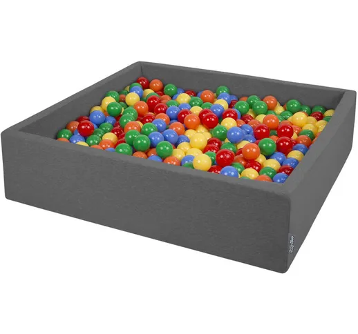 120X30cm/1000 Palline ? 7CM Quadrato Piscina Di Palline Colorate Per Bambini Fabbricato In...