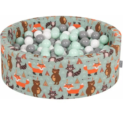 90X30cm/200 Palline ∅ 7CM Piscina Di Palline Colorate Per Bambini Tondo Fabbricato In eu,...