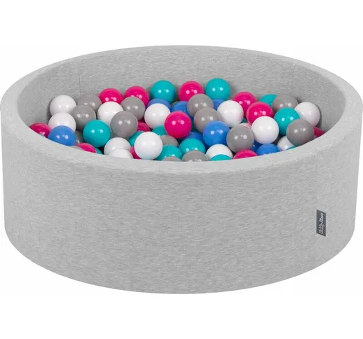 KiddyMoon 90X30cm/300 Palline ∅ 7CM Piscina Di Palline Colorate Per Bambini Tondo Fabbrica...