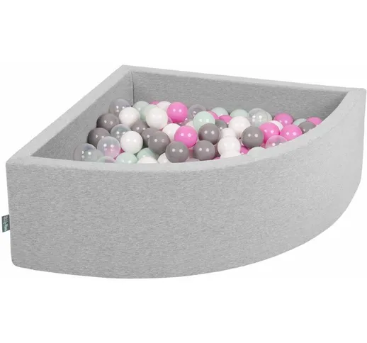 90X30cm/300 Palline Piscina Di Palline Colorate ∅7Cm Per Bambini Quarto Angolare In eu, Gr...