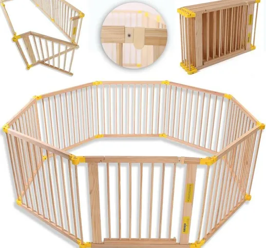 ® XXL Box per Bambini Barriera di sicurezza di 7,2 metri, pieghevole e porta inclusa, comp...