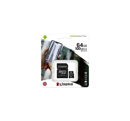 Micro SD 64GB Classe 10 SDCS2/64GB + Adattatore SD - 