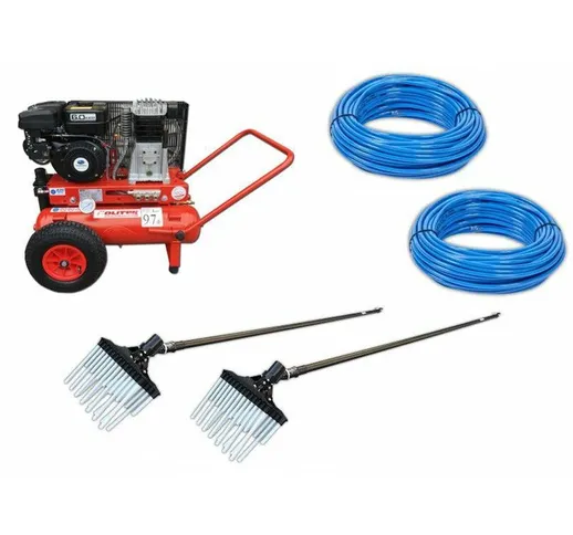 Kit 2 Abbacchiatori Motocompressore 550 Litri Tubi Aria Compressa Pneumatici