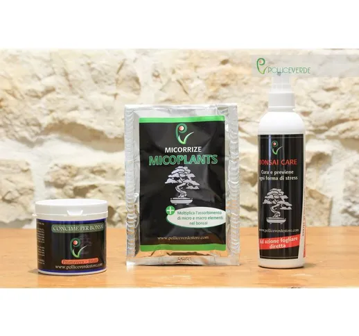 Pollice Verde - kit 3 prodotti per Concimazione e Cura bonsai