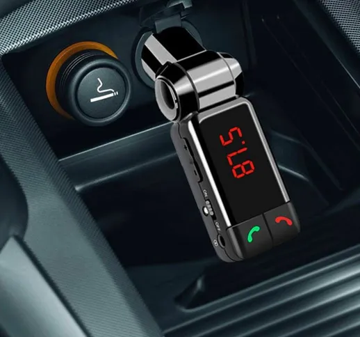 Kit auto vivavoce Bluetooth 4 in 1 con trasmettitore di musica