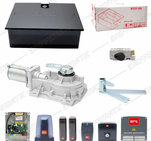 Kit Automazione Cancello Battente Motore Interrato Bft Eli 250 N Bt 24v 400kg