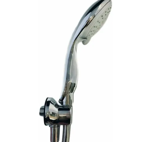 Bagnoclic - Kit per doccia idromassaggio con supporto doccia e flessibile liscio da 150 cm