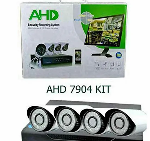 R&g - kit dvr ahd videosorveglianza ir 4 canali 3G smartphone telecamere ir hdmi 7904