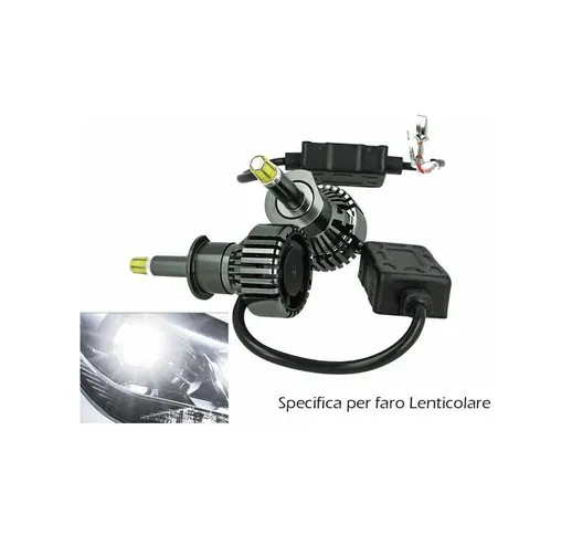 Kit Full Led Canbus H1 38W Reale Canbus 12V 24V Luce 360 Gradi Per Faro Lenticolare Ventol...